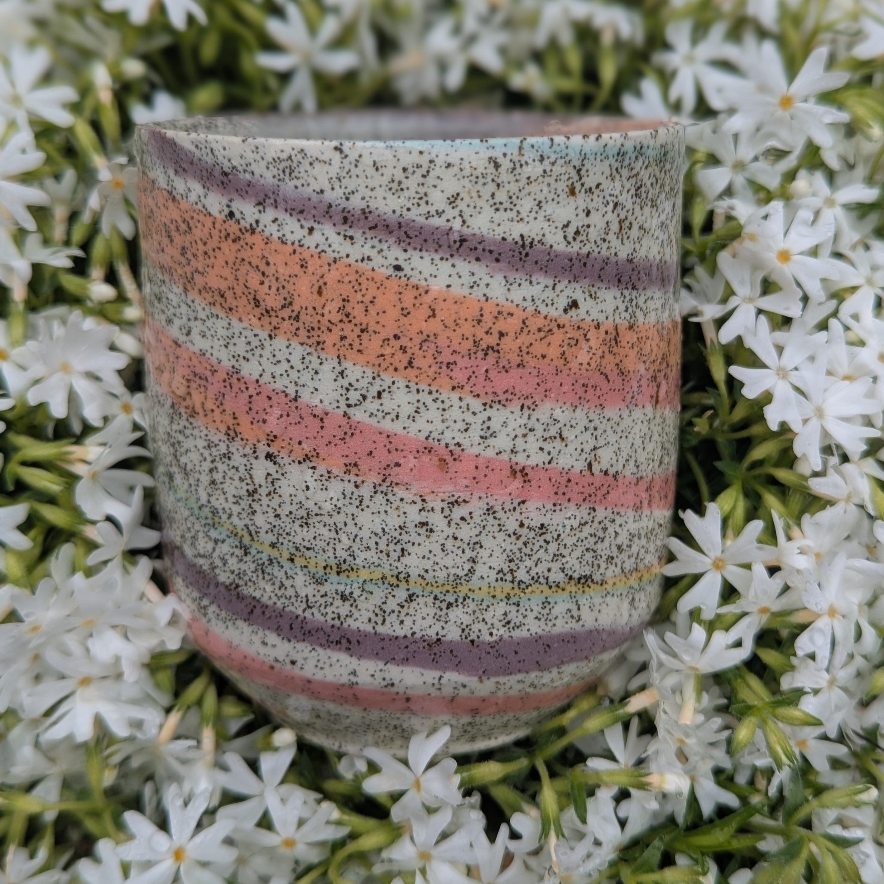 Rainbow Swirl Flower Cup