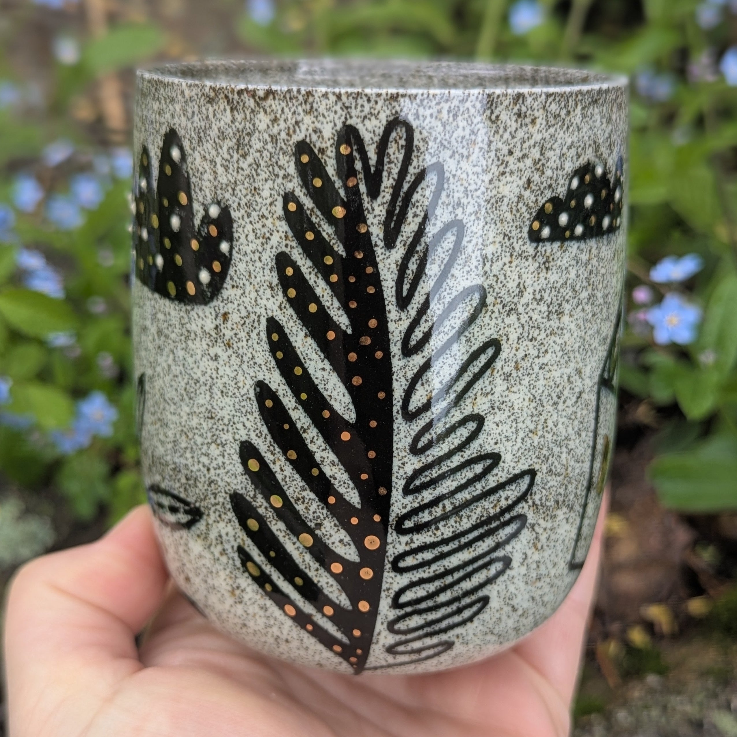 Folk Fox & Pigeon Cup Set