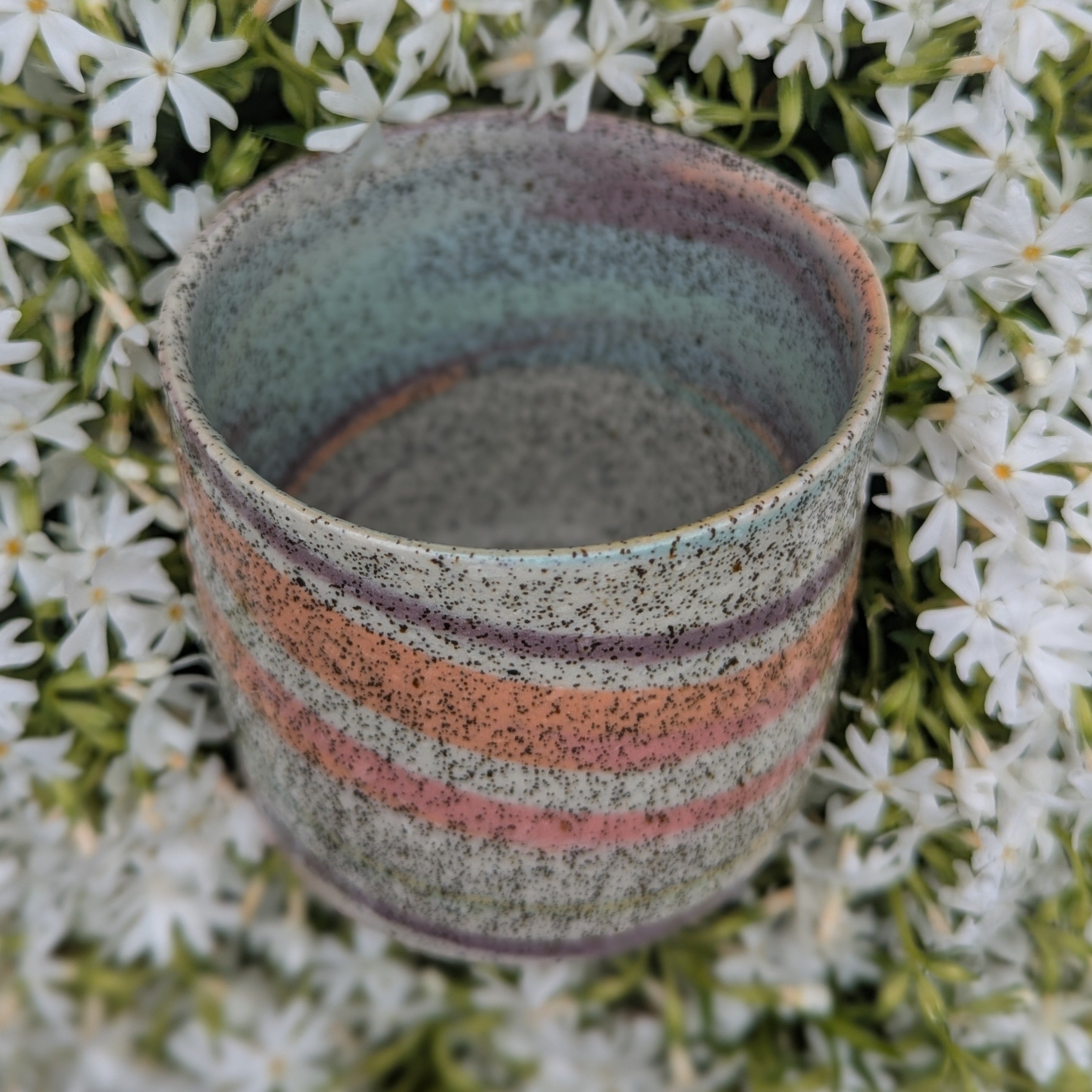 Rainbow Swirl Flower Cup