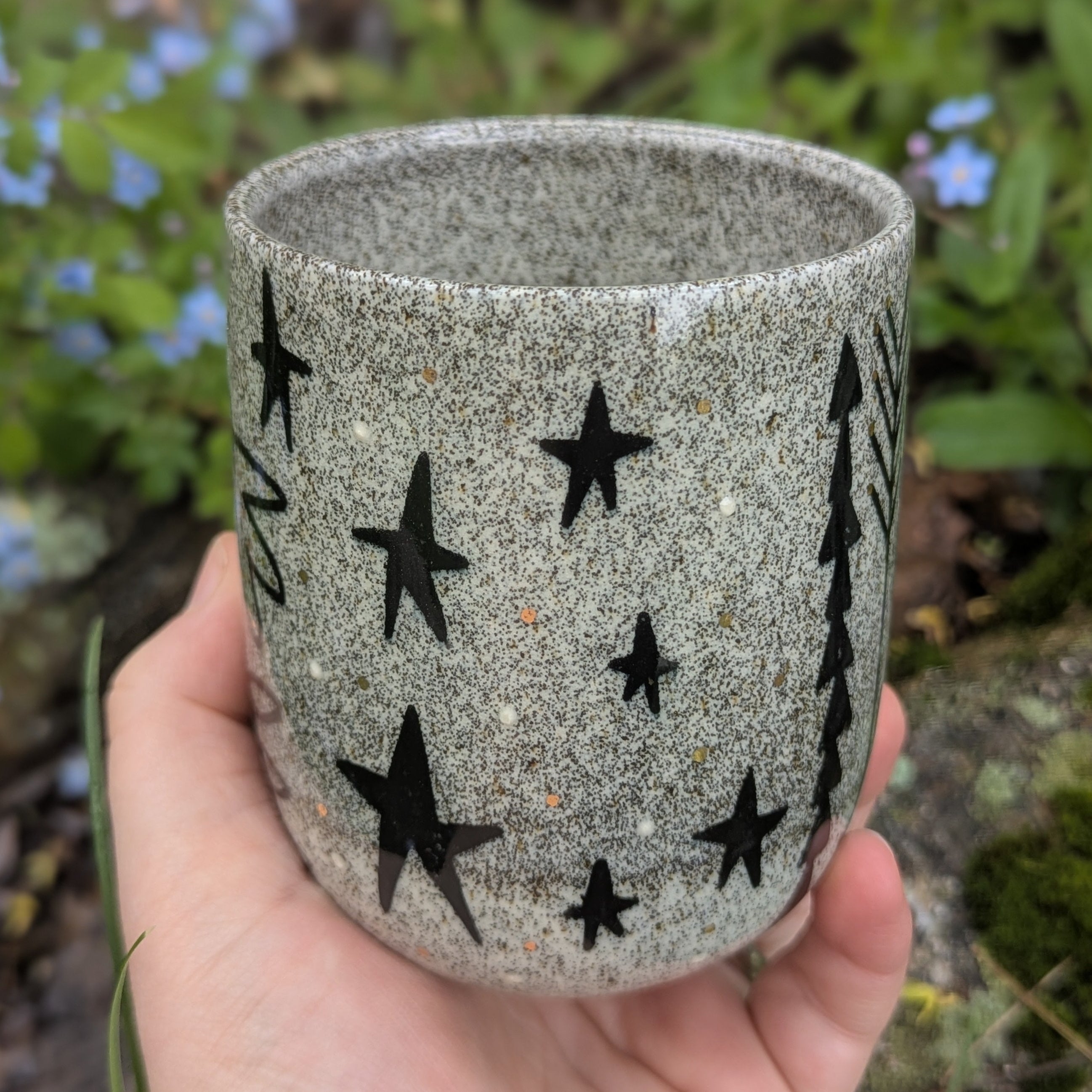 Folk Fox & Pigeon Cup Set