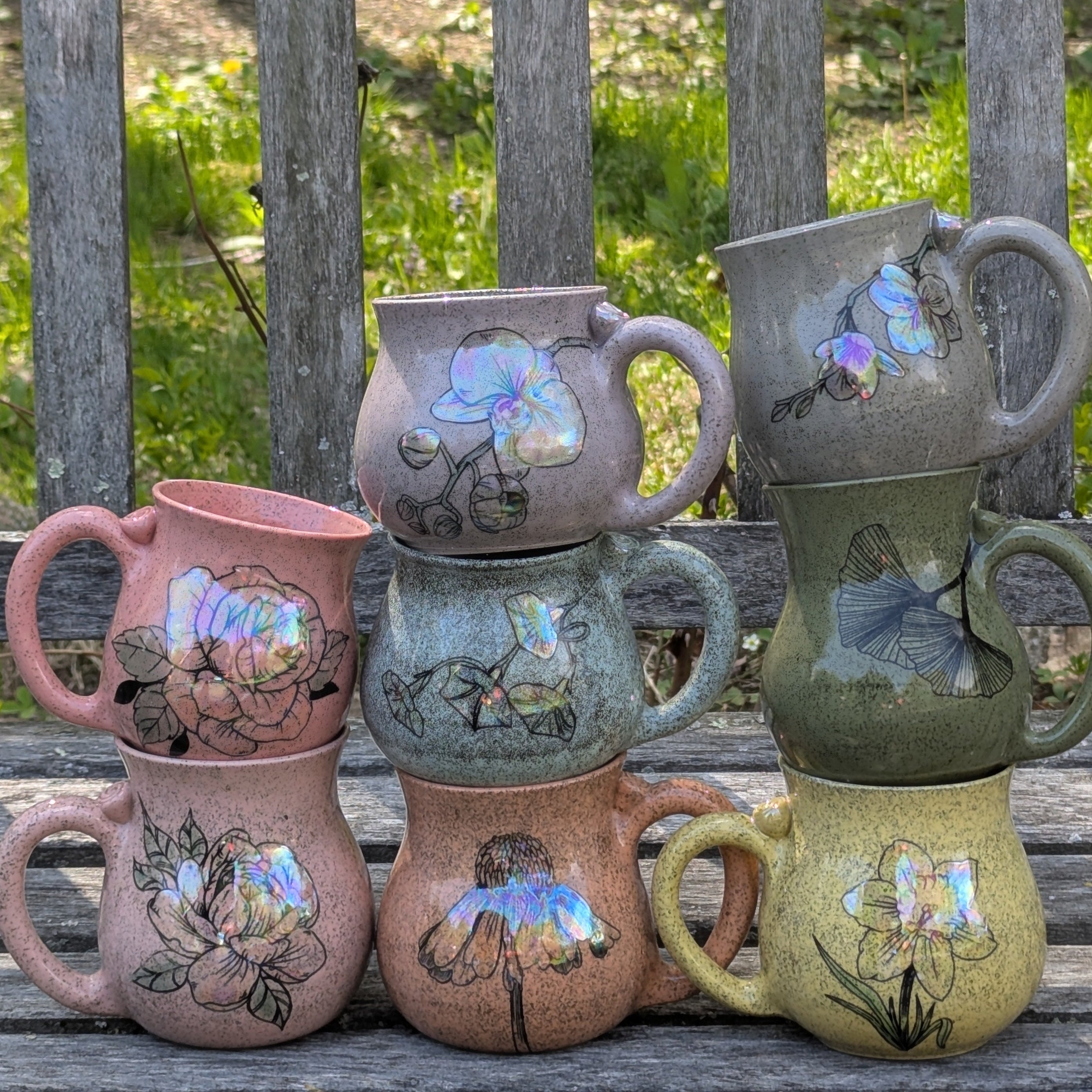 Grey Apple Blossom/Daisy Set